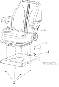 Seat Diagram and Parts List for ZTX6-54KW (47RIAHA7010)(2023) Cub Cadet Lawn Tractor